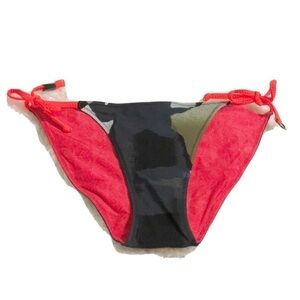 🆕 Lole Tropical reversible camouflage & pink bikini bottoms side tie